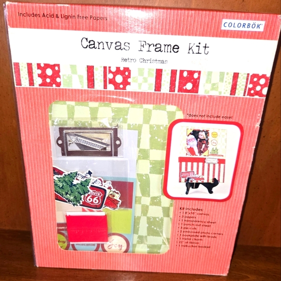 colorbok Other - Colorbök Canvas Frame Kit - Retro Christmas NIP